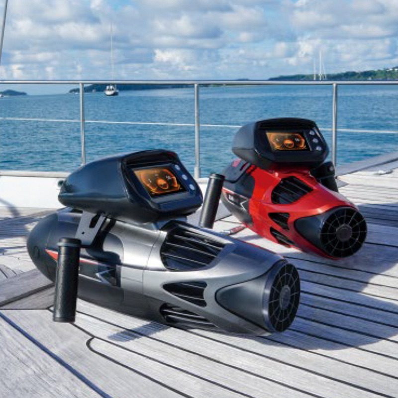 Electric Scooter - エアロパワフルポンプスプレー3段階速度調整ポータブル電動シースクーター（ダイビング、水中スポーツ、ウォータースポーツ用品）