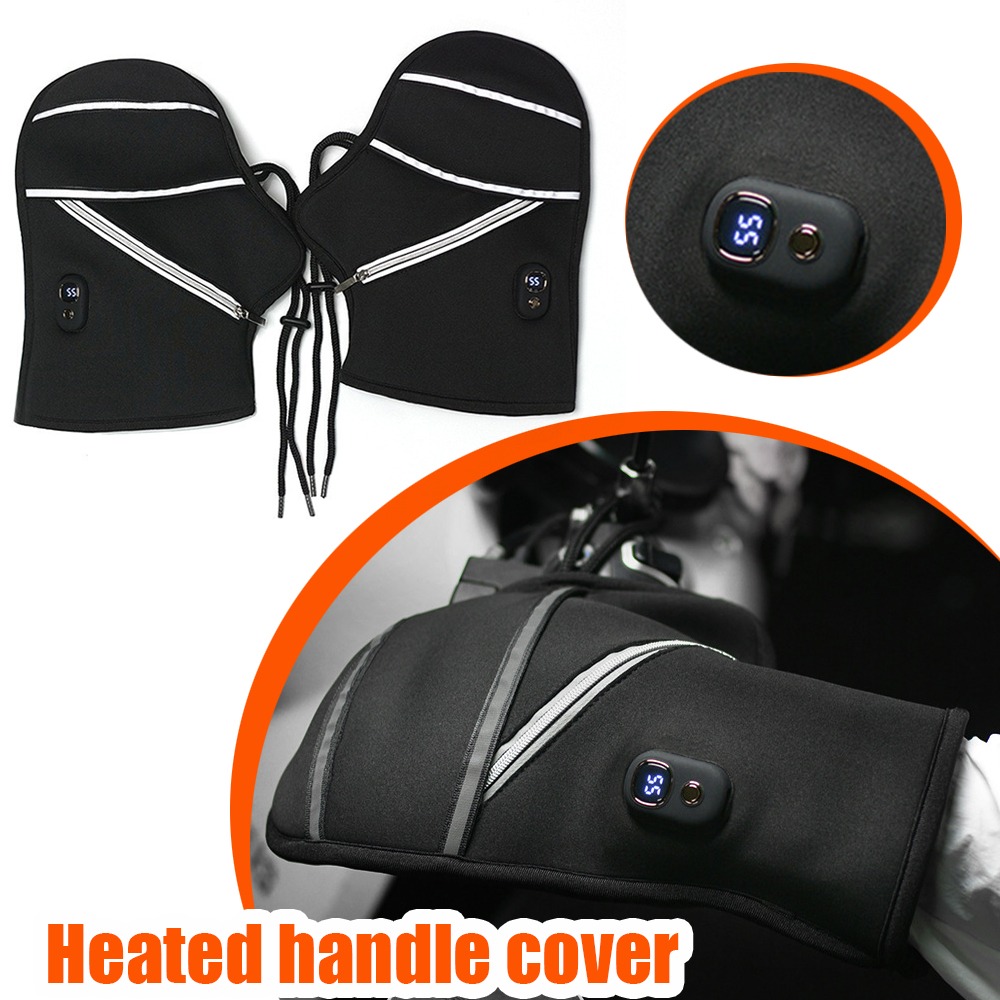 Electric Scooter Rain Cover - オートバイのハンドルバーカバー冬用加熱電子手袋暖かい防水電気自動車スクーター乗車保護用