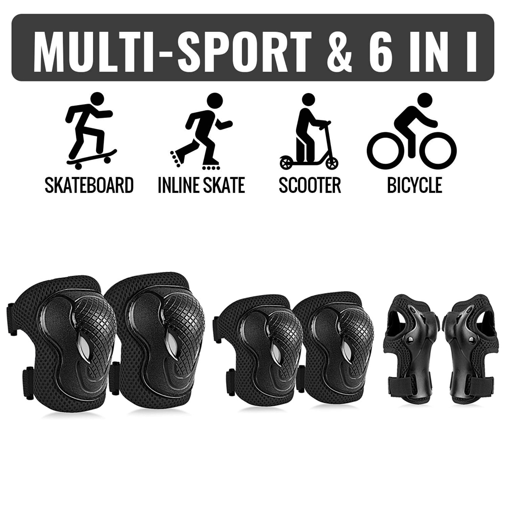 GOMOREON 6 ピース/セット子供の安全膝パッド肘パッ - Scooter Helmet Set のレビューと価格