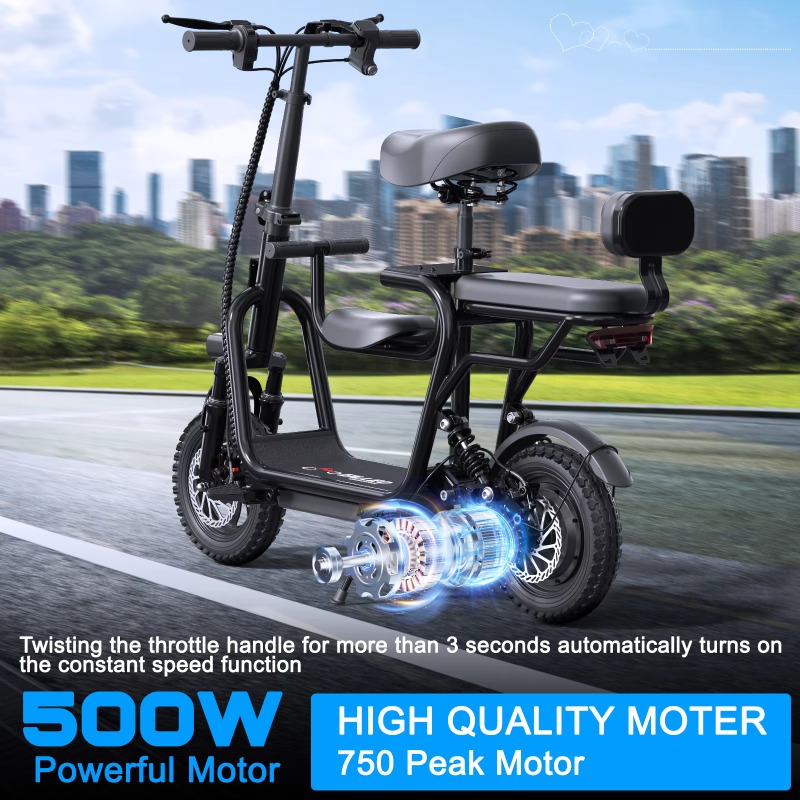 大人用シート付きスペースウォーク電動スクーター。48Vバッテ - Scooter Tire のレビューと価格