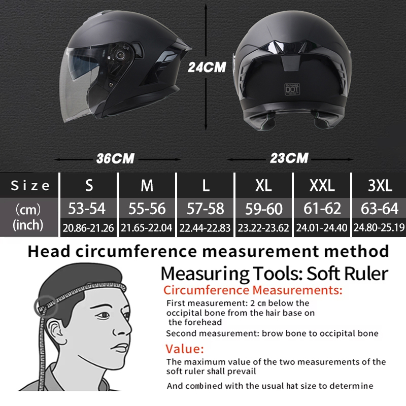 715 オートバイ オープンフェイスヘルメット 男女兼用 ダ - Scooter Helmet Set のレビューと価格